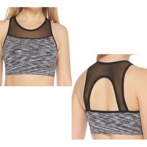 NWOT • Black Space Dye Sports Bra with Mesh.